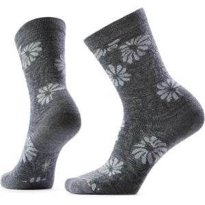 Smartwool Womens Everyday Floral Crew Socks(Medium Gray)
