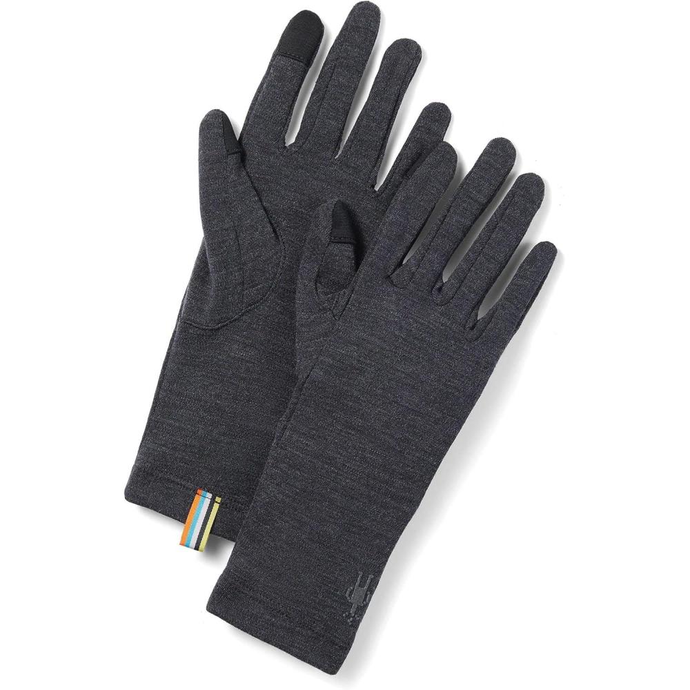 image:imageSmartwool Thermal Merino Gloves Breathable Merino Wool Touchscreen Compatible Gloves For Men and WomenCharcoal Heather