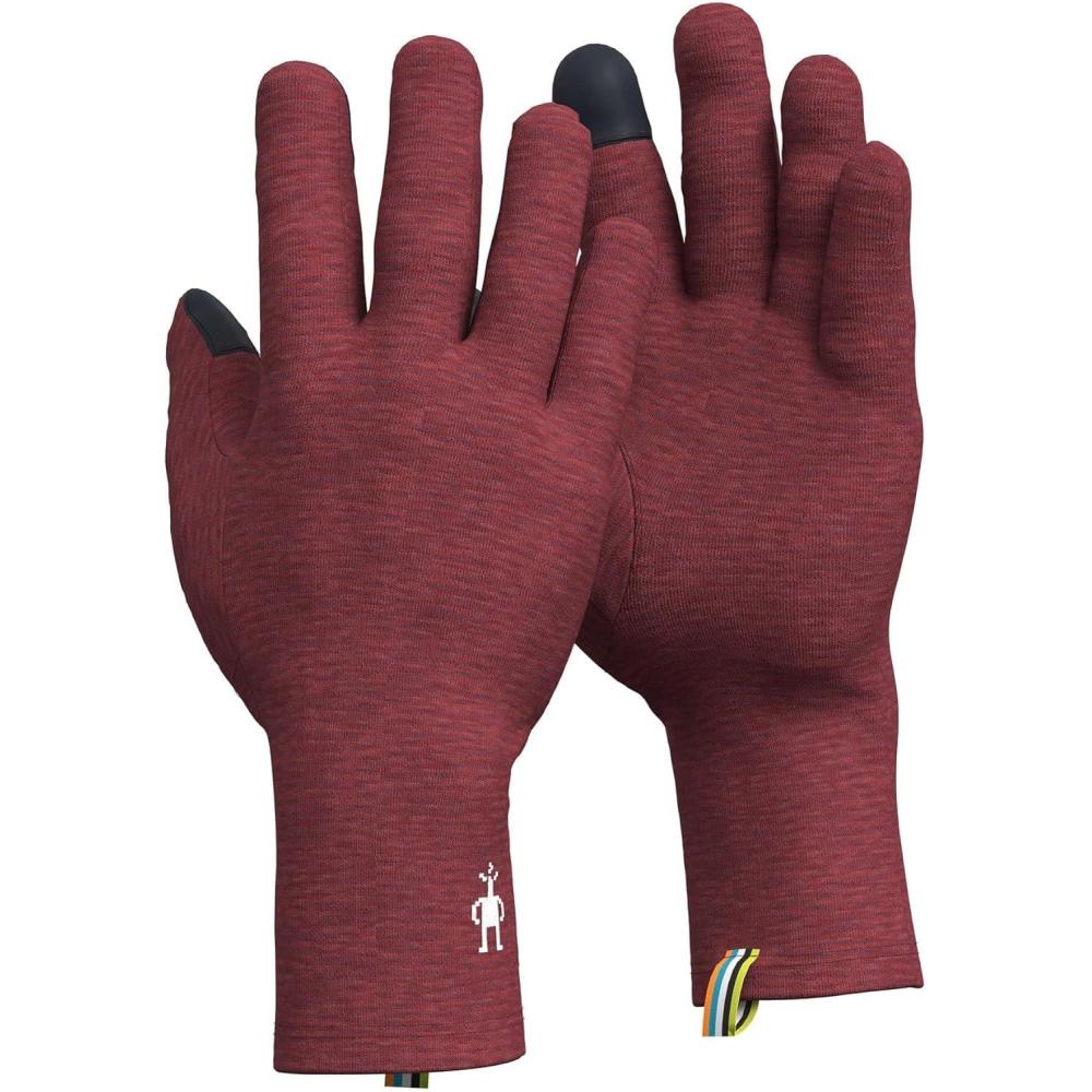 image:imageSmartwool Thermal Merino Gloves Breathable Merino Wool Touchscreen Compatible Gloves For Men and WomenCurrant Heather