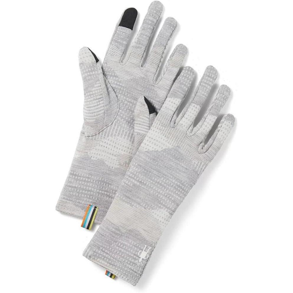 image:imageSmartwool Thermal Merino Gloves Breathable Merino Wool Touchscreen Compatible Gloves For Men and WomenLight Gray Foggy Pines