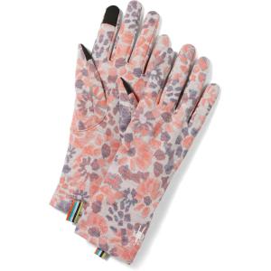 Smartwool Thermal Merino Gloves, Breathable Merino Wool Touchscreen Compatible Gloves For Men and Women(Coral Reef Floral)