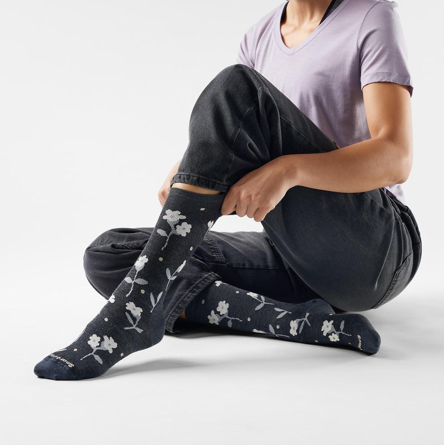 image:imageSmartwool womens Everyday Garden Gala Crew SocksCharcoal