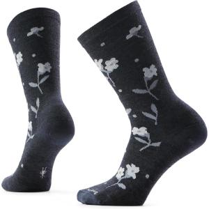 Smartwool womens Everyday Garden Gala Crew Socks(Charcoal)