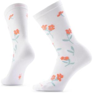 Smartwool womens Everyday Garden Gala Crew Socks(White)