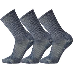 Smartwool Men’s Hike Classic Edition Light Cushion Crew Socks(Alpine Blue-3pk)