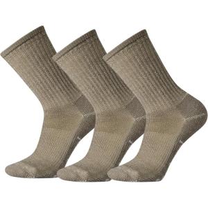 Smartwool Men’s Hike Classic Edition Light Cushion Crew Socks(Taupe-3pk)