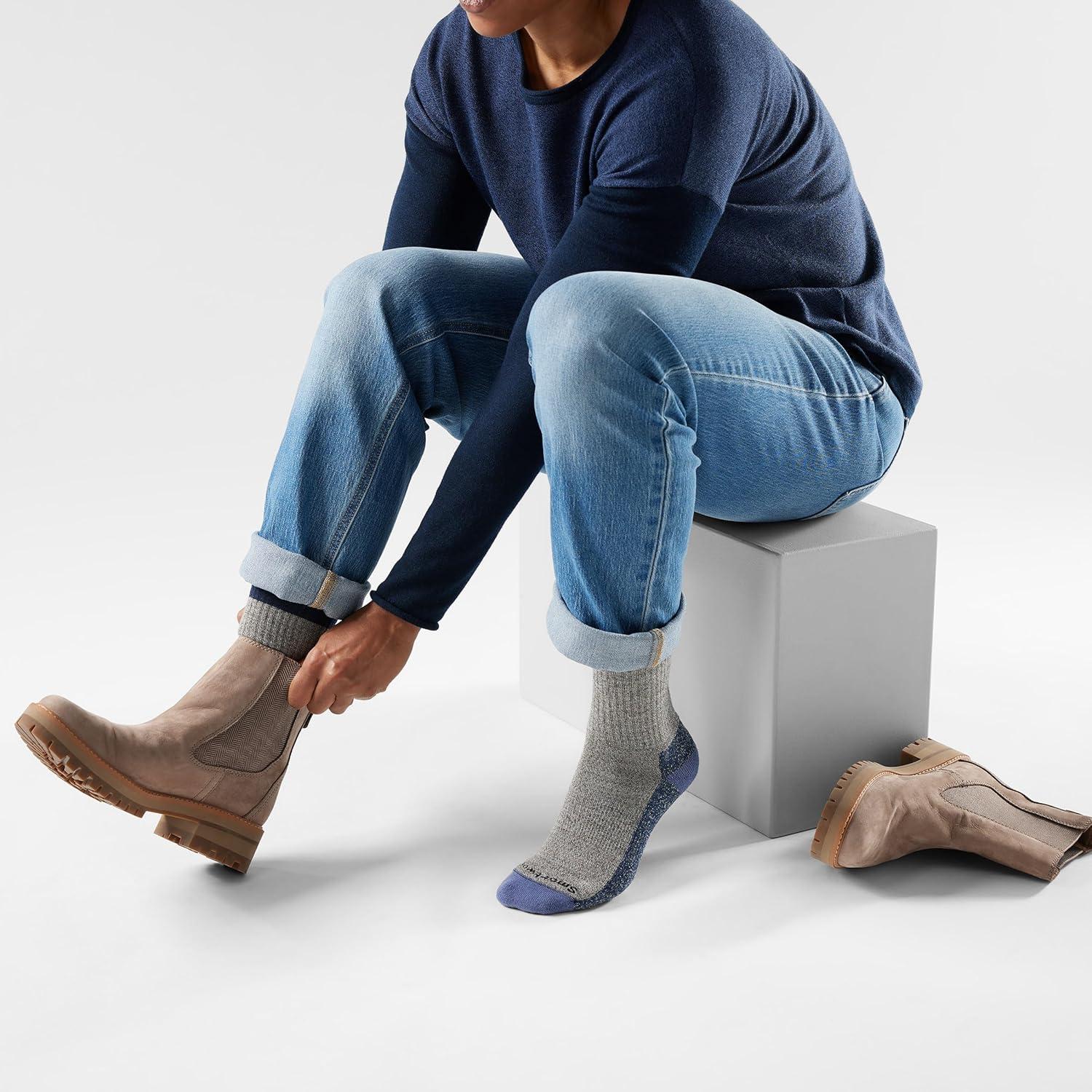 image:imageSmartwool Everyday Rollinsville Crew Socks For Men and WomenFossilNavy