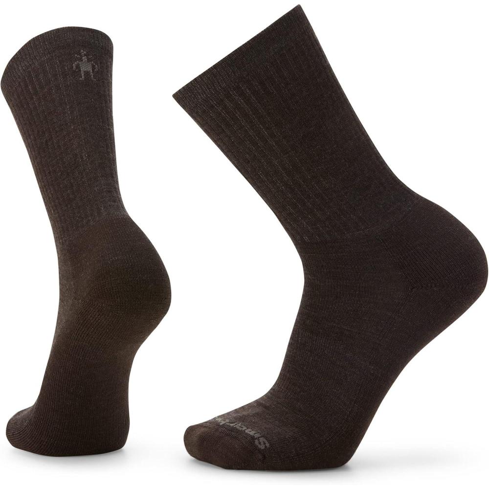 image:imageSmartwool Everyday Solid Rib Crew Socks For Men and WomenChestnut