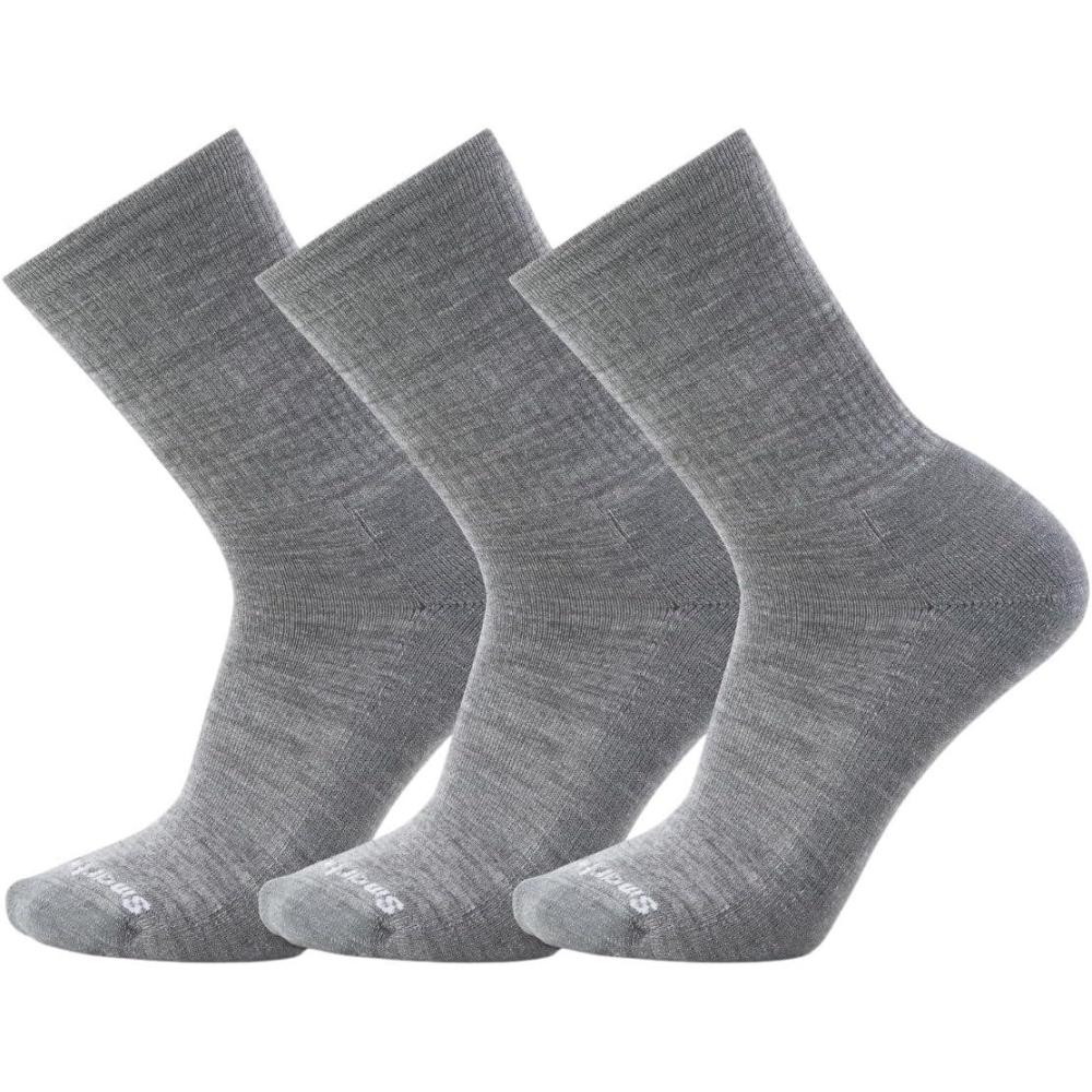 image:imageSmartwool Everyday Solid Rib Crew Socks For Men and WomenMedium Gray3pk