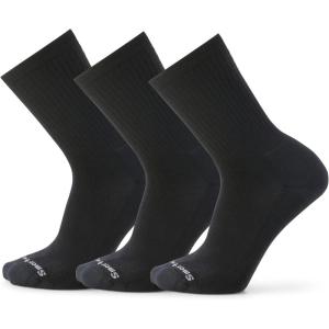 Smartwool Everyday Solid Rib Crew Socks For Men and Women(Black-3pk)