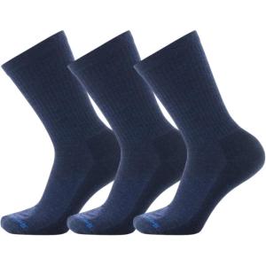 Smartwool Everyday Solid Rib Crew Socks For Men and Women(Deep Navy-3pk)