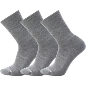 Smartwool Everyday Solid Rib Crew Socks For Men and Women(Medium Gray-3pk)