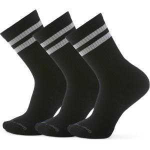 Smartwool Unisex Everyday Athletic Stripe Crew Socks 3pk(Black)