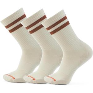 Smartwool Unisex Everyday Athletic Stripe Crew Socks 3pk(Natural)