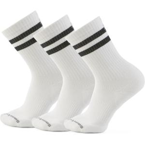 Smartwool Unisex Everyday Athletic Stripe Crew Socks 3pk(White)