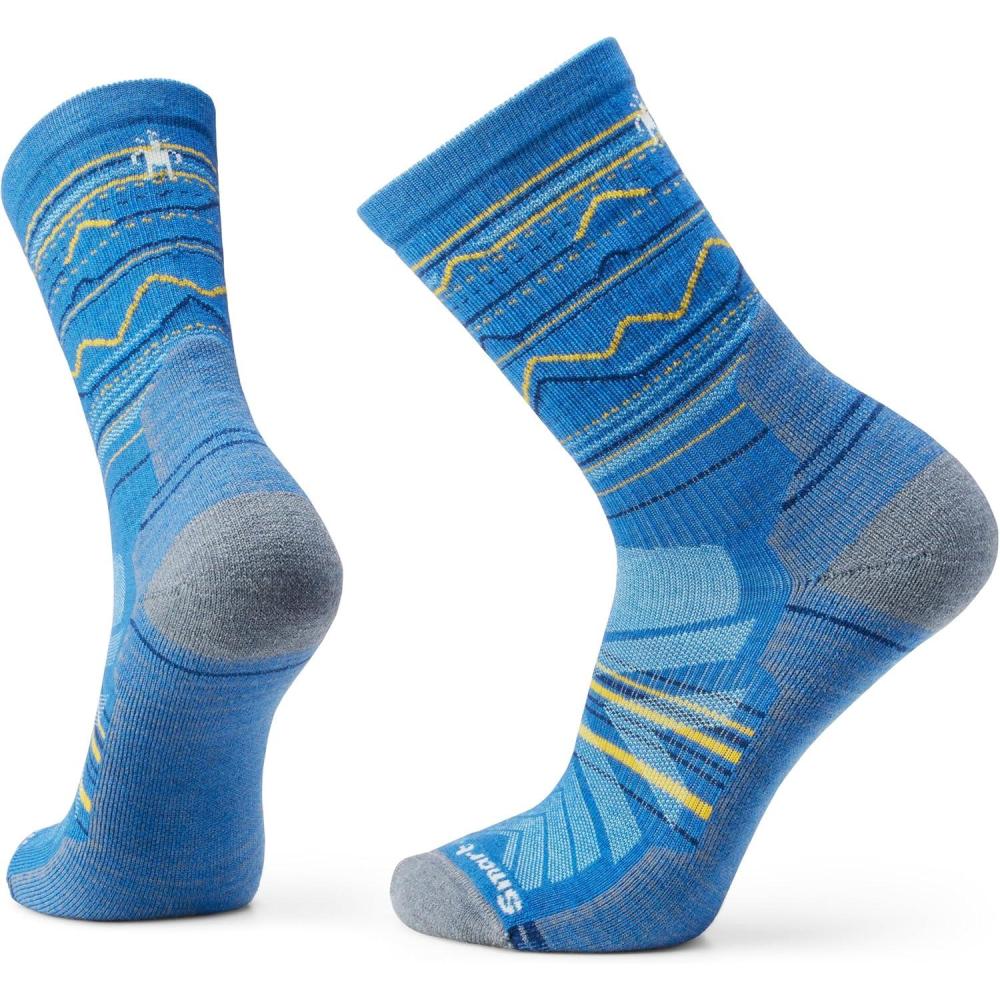 image:imageSmartwool Mens Hike Light Mountain Range Pattern Crew SocksLaguna Blue