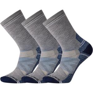 Smartwool Hike Full Cushion Crew Socks, Light Gray-3pk Medium