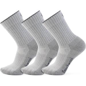 Smartwool Men’s Hike Classic Edition Light Cushion 2nd Cut Crew Socks Multipack(Light Gray)