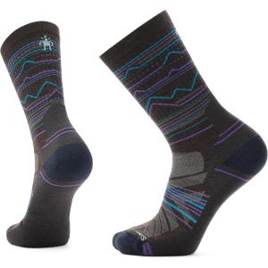 Smartwool Men’s Hike Light Mountain Range Pattern Crew Socks(Chestnut)