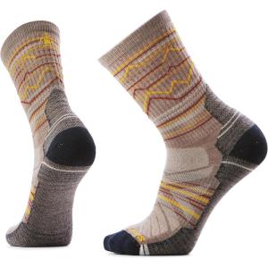 Smartwool Men’s Hike Light Mountain Range Pattern Crew Socks(Fossil)