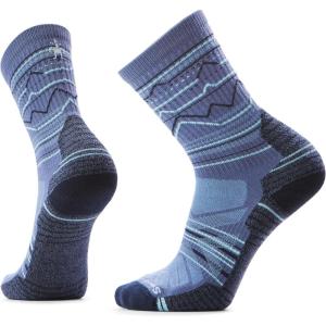 Smartwool Men’s Hike Light Mountain Range Pattern Crew Socks(Nightfall Blue)