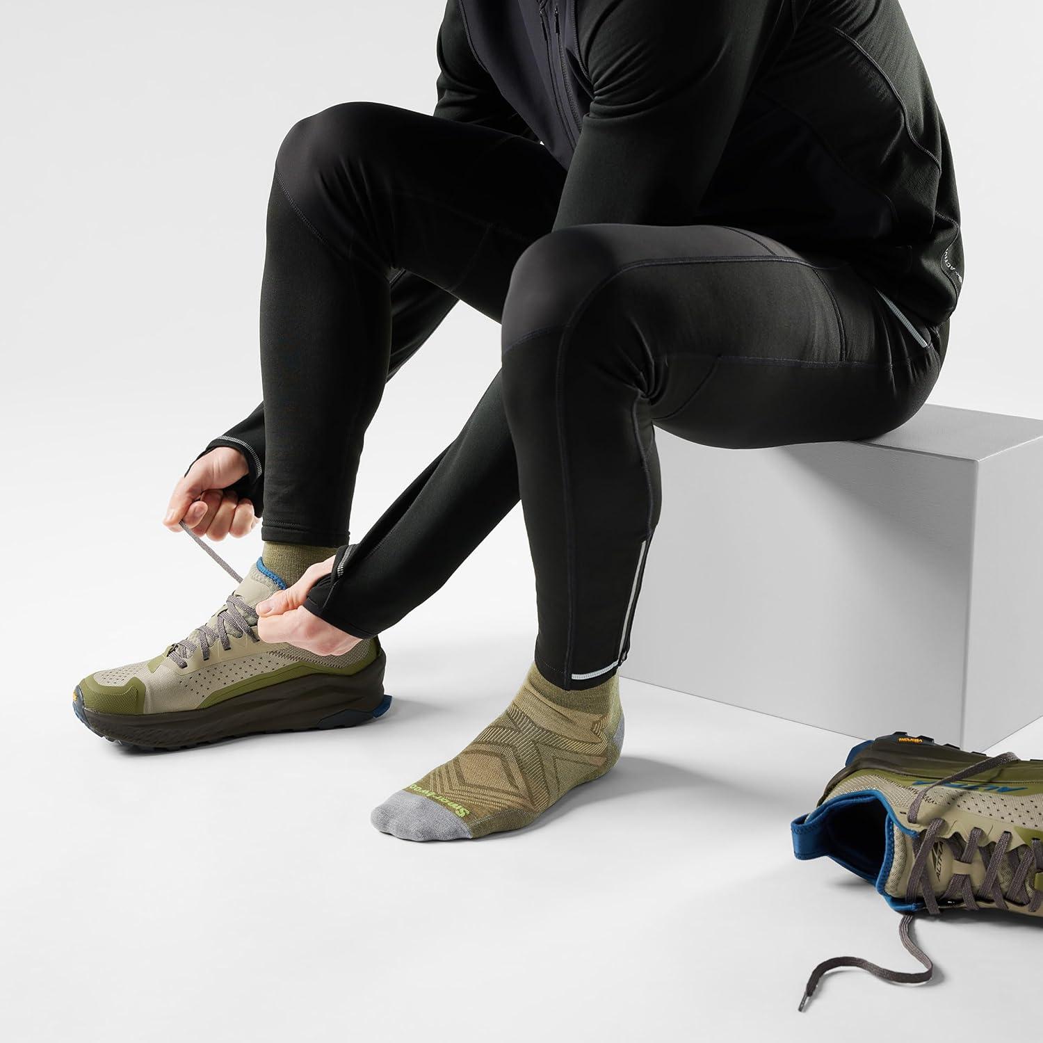 image:imageSmartwool Mens Run Zero Cushion Mid Crew SocksWinter Moss