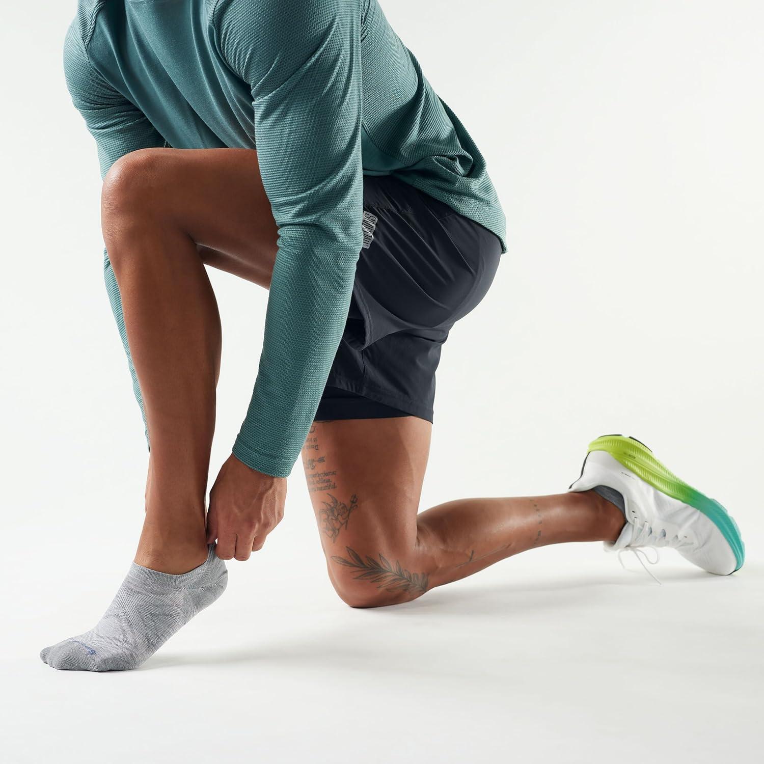 image:imageSmartwool Mens Run Zero Cushion No Show SocksLight Gray