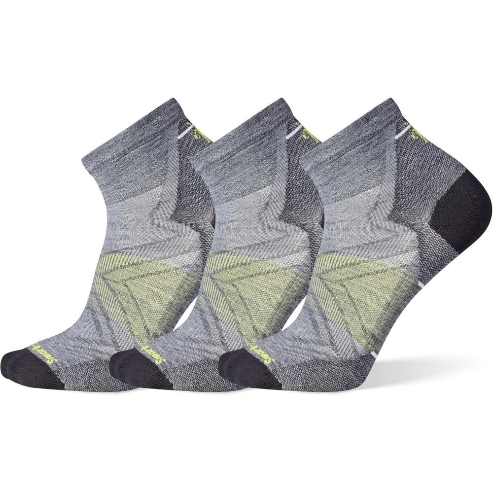 image:imageSmartwool Mens Run Zero Cushion AnkleMedium Gray3pk