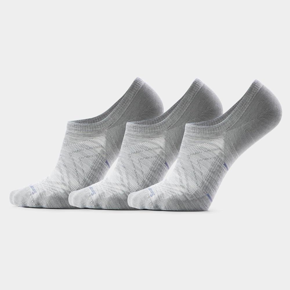 image:imageSmartwool mens Run Zero Cushion No Show Socks 3packLight Gray