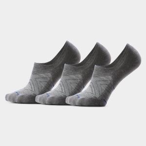 Smartwool Men’s Run Targeted Cushion No Show Socks 3-Pack(Medium Gray)