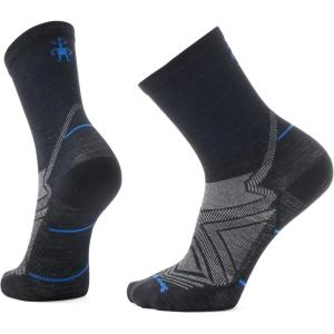 Smartwool Men’s Run Zero Cushion Mid Crew Socks(Black)