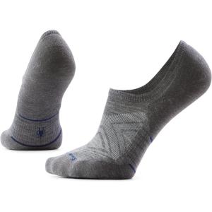Smartwool mens Run Targeted Cushion No Show Socks(Medium Gray)