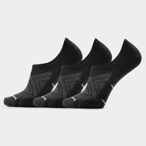 Smartwool mens Run Zero Cushion No Show Socks 3-pack(Black)