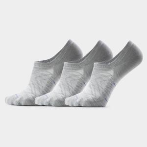 Smartwool mens Run Zero Cushion No Show Socks 3-pack(Light Gray)