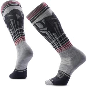 Smartwool Men’s Ski Targeted Cushion Summit Shot Over the Calf Socks(Light Gray)