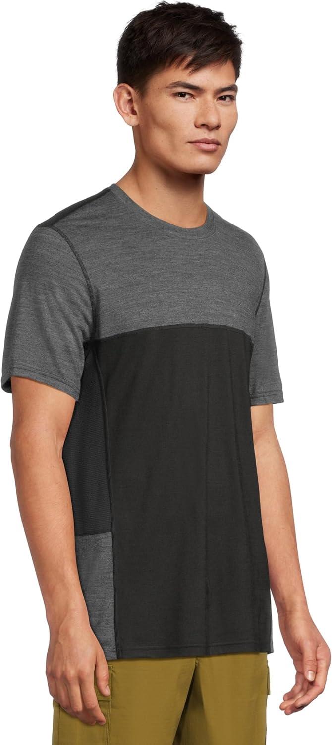 image:imageSmartWool Mens Mountain Bike Short Sleeve JerseyBlack Charcoal Heather