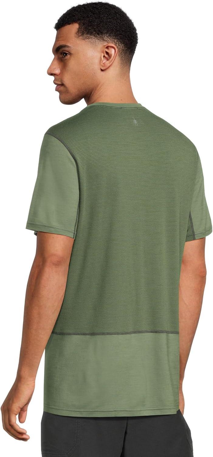 image:imageSmartWool Mens Mountain Bike Short Sleeve JerseyCharcoal Fern Green