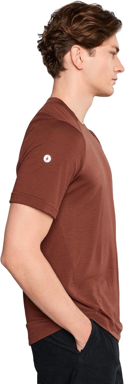 image:imageSmartWool Mens Active Mesh Short Sleeve TeeBurnt Sienna Heather