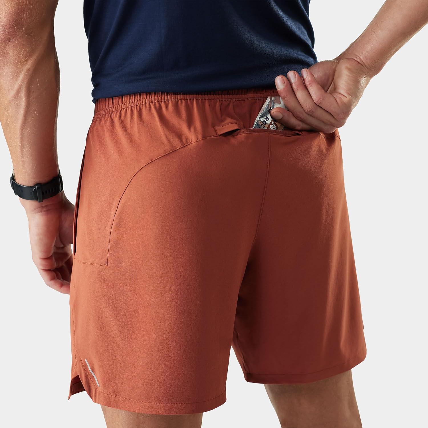 image:imageSmartwool Mens Active Lined 7 ShortBurnt Sienna