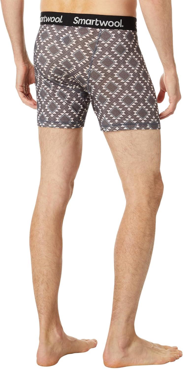 image:imageSmartwool Mens Merino Print Boxer Brief BoxedMedium Gray