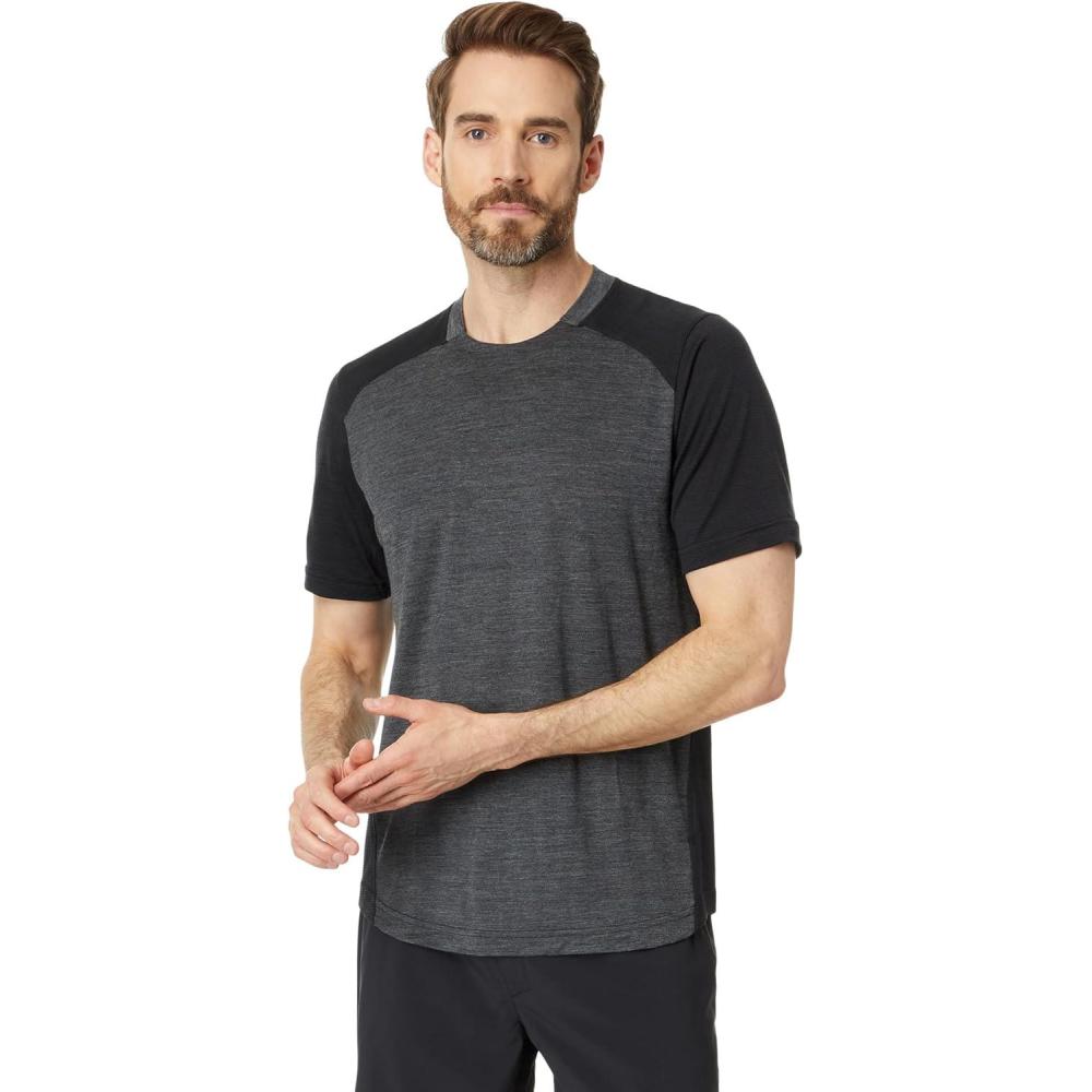 image:imageSmartWool Mens Active Mesh Short Sleeve TeeCharcoal Heather
