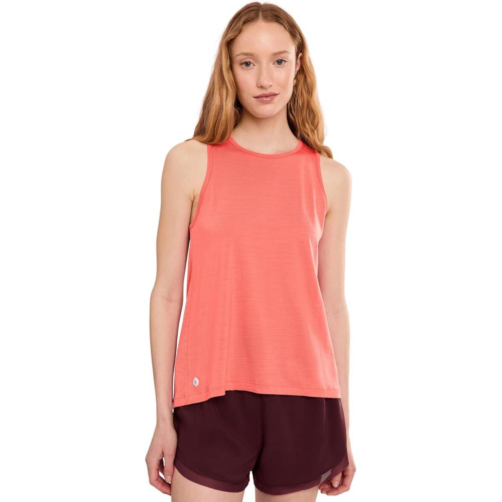 image:imageSmartWool Womens Active Ultralite High Neck TankCoral Reef