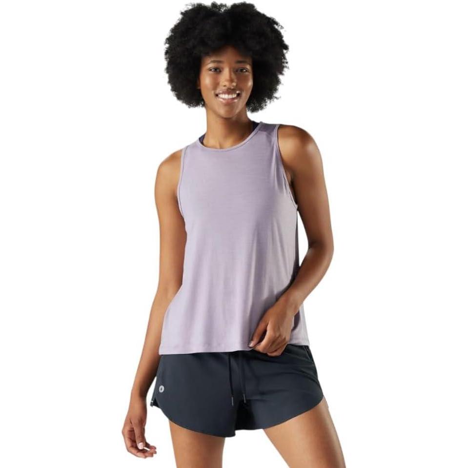 image:imageSmartWool Womens Active Ultralite High Neck TankPurple Storm