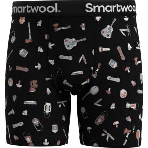 Smartwool Men’s Merino Print Boxer Brief Boxed(Black Gone Camping)