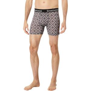 Smartwool Men’s Merino Print Boxer Brief Boxed(Medium Gray)