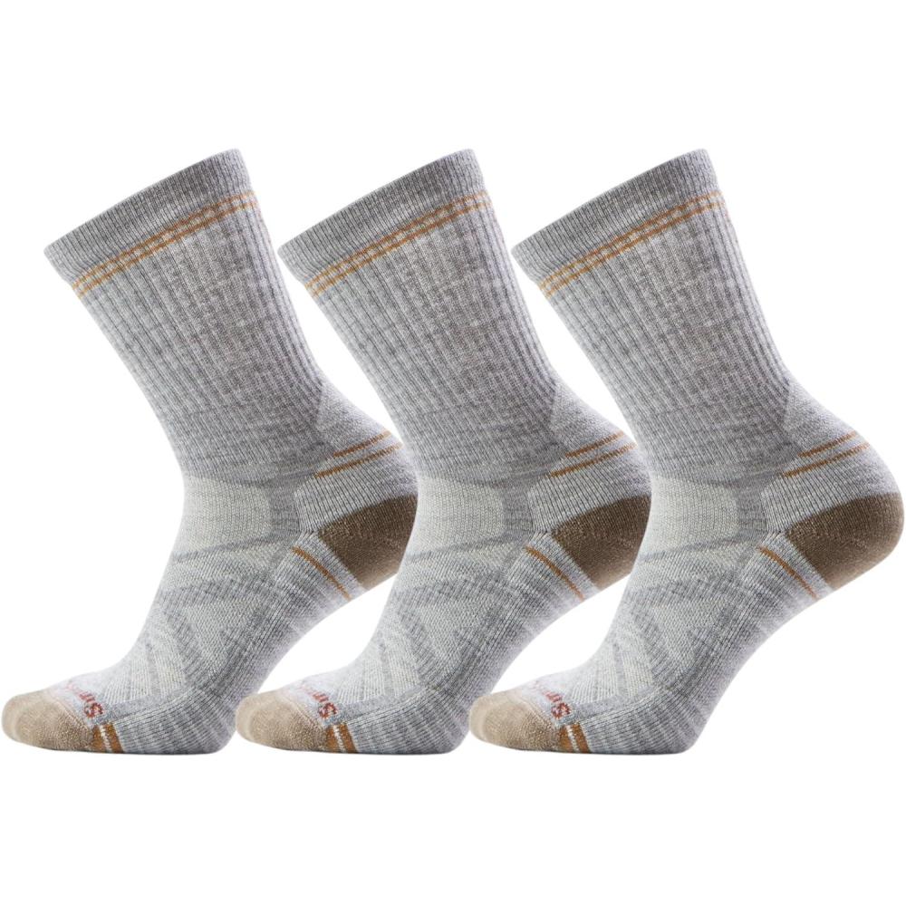 image:imageSmartwool Womens Hike Light Cushion Crew SocksLight Graywhite3pk
