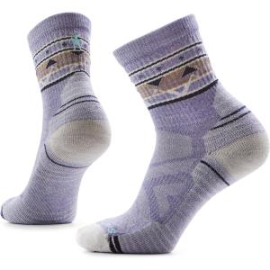 Smartwool Women’s Hike Light Cushion Zig Zag Valley Mid Crew Socks(Chalk Violet)