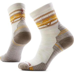 Smartwool Women’s Hike Light Cushion Zig Zag Valley Mid Crew Socks(Moonbeam)